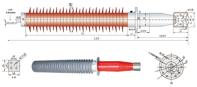 145-170kV Dry R.I.F. /R.I.P. Transformer Bushing(Load Flow Type)