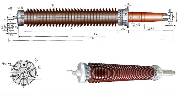 252kV Dry type R.I.F./R.I.P. Transformer Bushing